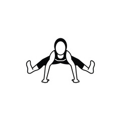 yoga pose icon. glyph icon
