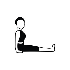 yoga pose icon. glyph icon