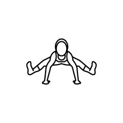 yoga pose icon. outline icon