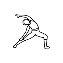yoga pose icon. outline icon