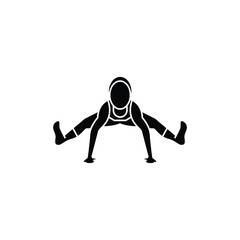 yoga pose icon. solid icon