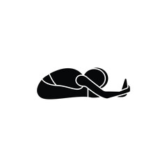 yoga pose icon. solid icon