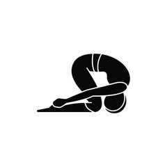 yoga pose icon. solid icon