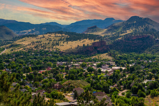 Lyons, Colorado in the Rocky Mountains on a Summer Day