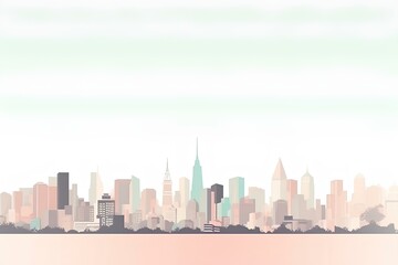 city skyline made by midjeorney