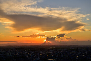 八ツ面山からの夕景