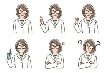 白衣の女性セット