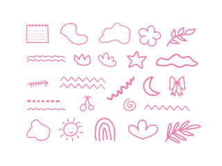 set of abstract journals elements and background