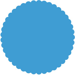 Digital png illustration of blank blue roundel on transparent background