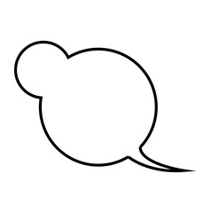 Digital png illustration of empty white speech bubble with space for text on transparent background