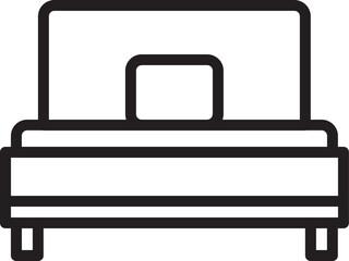 Bed outline icon