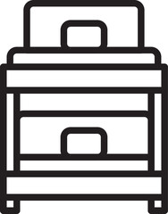 Bunk bed outline icon