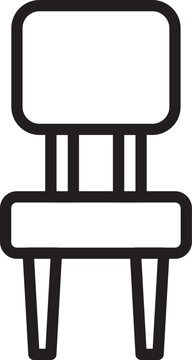 recommend clip art: Wooden chair outline icon