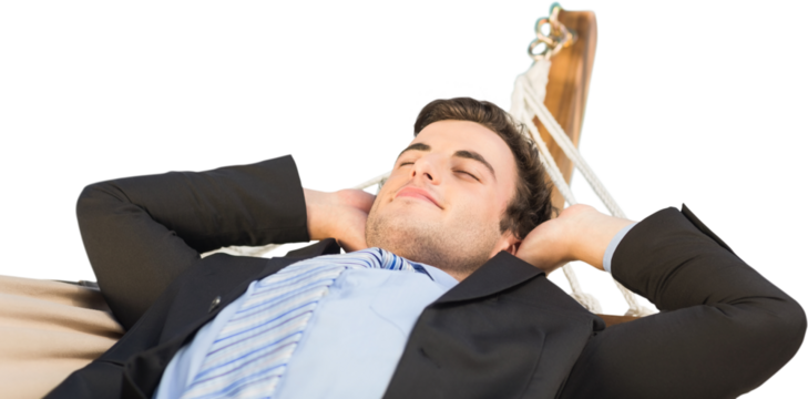 Digital png photo of smiling caucasian businessman on transparent background