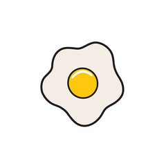 Cute Fried Egg Icon Artwork