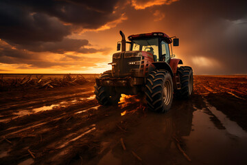 tractor in the field