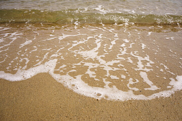 waves on the sand