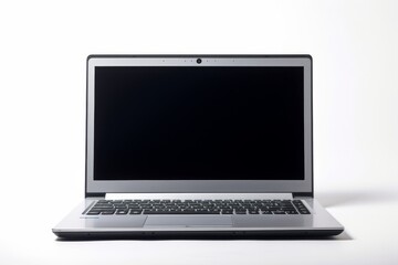 黒画面のノートパソコン

