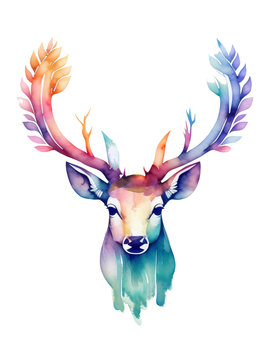 recommend clip art: deer, Christmas, a reindeer, Transparent, PNG, watercolor deer, 