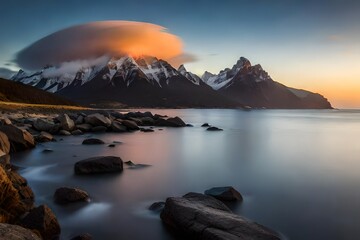 sunrise over the mountains