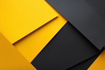 Yellow and black texture paper abstract background, Generative with Ai.