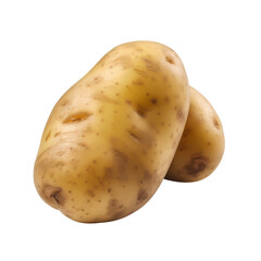Two Potatoes, Isolated on Transparent Background