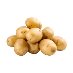 pile of potatoes isolated on transparent background