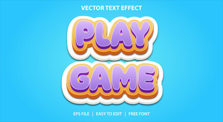 Play Game Editable Text Effect