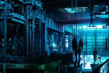 Steel mill production workshop