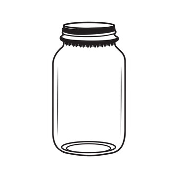 recommend clip art: Glass Mason Jar Collect moments not things Ball jar Canning Empty jar with blank label, Hand drawn Glass mason jar outline line art clip art template,Simple flat vector illustration design