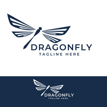 Dragonfly Logo Simple Creative Design Vector