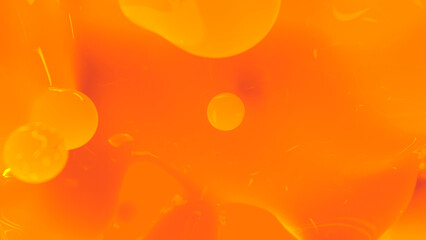 orange honey color reflecting slight benign fluid background - abstract 3D rendering
