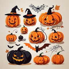 Halloween collection Illustrator pattern background