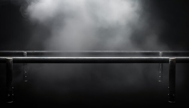 Mastering the Bars: Closeup of Isolated Gymnastic Parallel Bars