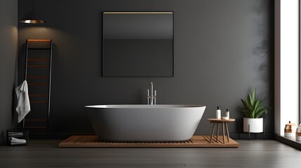 Fototapeta na wymiar Minimalistische Schönheit: Das moderne Badezimmerkonzept