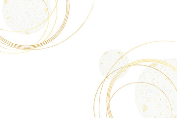 金色の輪、円形の重なり、和風　（アブストラクト）背景は透明 - 636863130