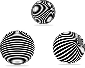 3D illusion balls design in illustrator PNG