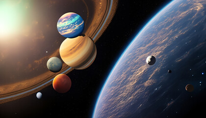 planet in space, space, planet, earth, astronomy, universe, star, sun, galaxy, stars,  © Noor