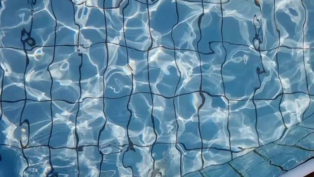 swimming pool background top view holidays hotel summer swimming blue water and lines