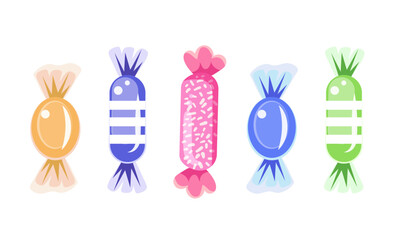 Vector candy illustration colorful on white background
