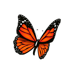 Vector butterfly realistic isolated on white background