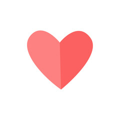 Vector paper heart on white background