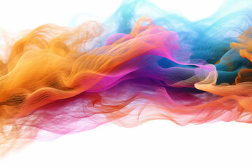 Multicolor Web Background of Vapor Gas Spread Out extreme closeup. Generative AI