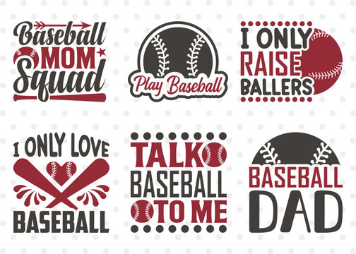 Sports SVG, Baseball Dad - Baseball Mom SVG SET cut file