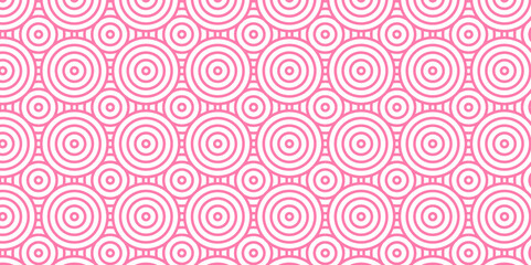 Seamless pattern with pink circles Abstract pattern with circle with Seamless overloping clothinge and fabric pattern with waves. abstract pattern with waves and pink geomatices retro background.