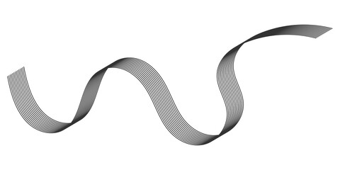 Abstract flowing wave lines. Design element for technology, science, modern concept illustration