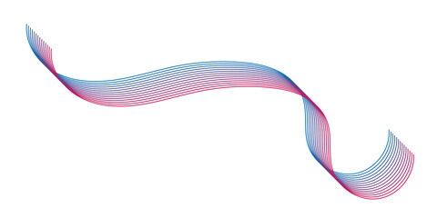 Abstract flowing wave lines. Design element for technology, science, modern concept illustration