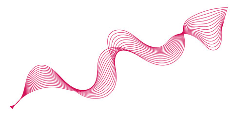 Fototapeta premium Abstract flowing wave lines. Design element for technology, science, modern concept illustration