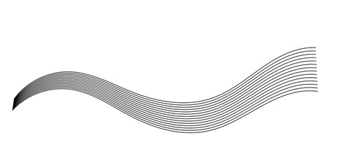 Abstract flowing wave lines. Design element for technology, science, modern concept illustration