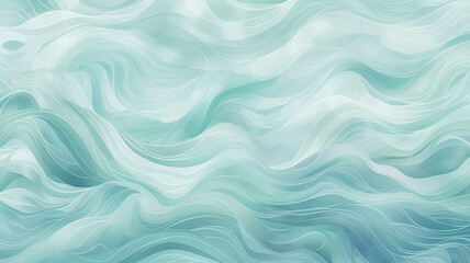 Fototapeta premium simple watercolors sea theme waves soft soft color light blue cartoon drawing